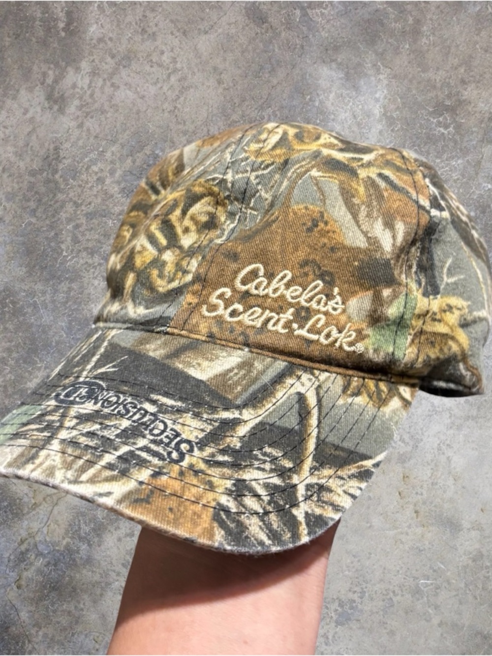 Y2K Cabela's Scent-Lok Real Tree Camo Hat